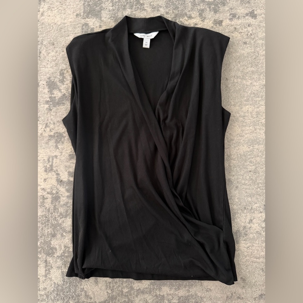 Nine West Black Sleeveless Blouse